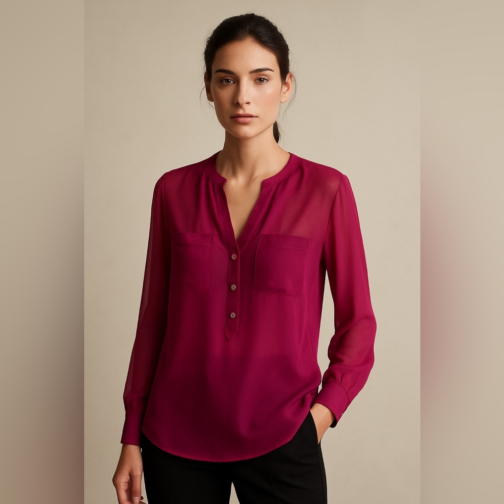 EXPRESS Magenta Blouse Size Medium